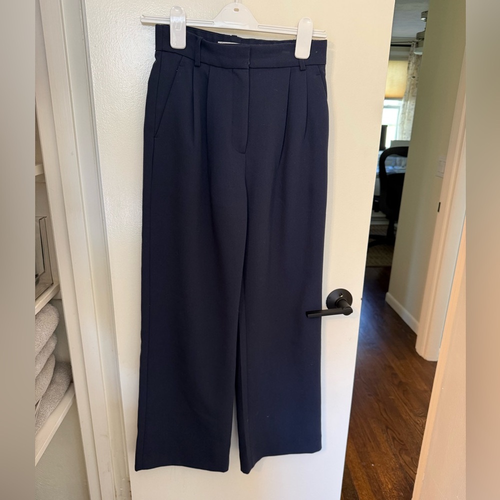 Abercrombie & Fitch Navy Wide Leg Pants